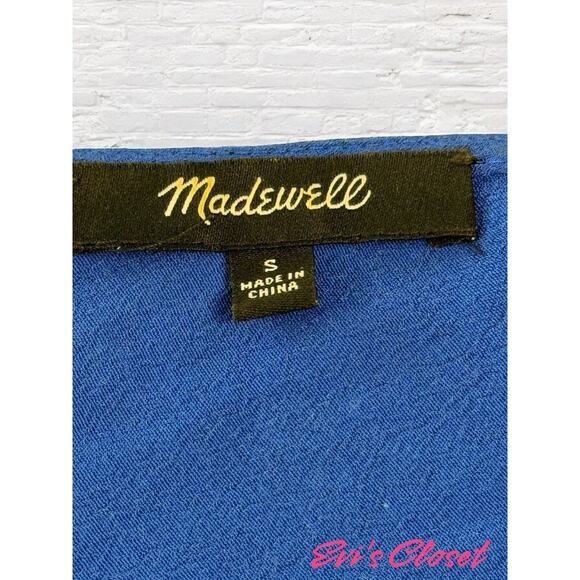Madewell Lakeshore Button-Back Dress Royal Blue Sz S G5015 - Picture 4 of 8